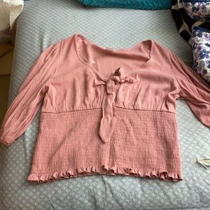 Front tie knot blouse